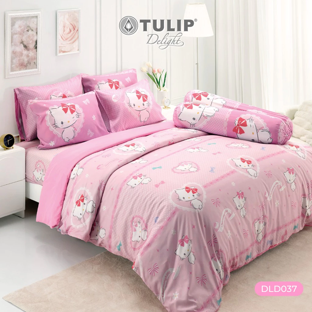 TULIP Delight Charmmy Kitty DLD037 ชาร์มมี่คิตตี้ ลิขสิทธิ์แท้ Sanrio ซานริโอ ชุดผ้าปูที่นอน ผ้านวม พิมพ์ดิจิตอล