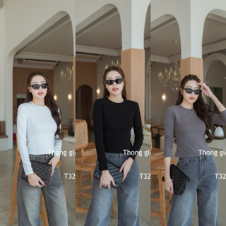 เสื้อแขนยาวผ้ายูนิโคล่เนื้อพรีเมี่ยม ทรงสวยช่วงเอวเข้ารูป