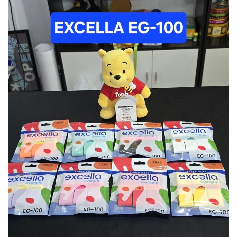 🐻กริ๊ปพันด้าม EXCELLA EG-100 แพ๊ค 3 ชิ้น ใช้สำหรับพันด้ามไม้แบดมินตัน