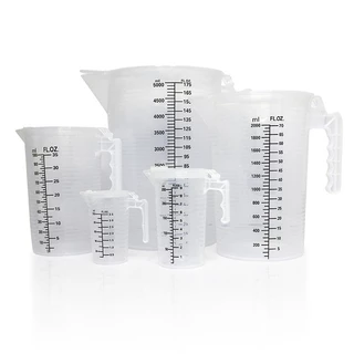Plastic Measuring Cup เหยือกตวงพสาติกมีฝาปิด [100/250/1000/2000/5000] ml