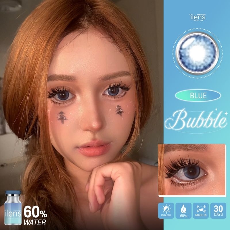 คอนแทคเลนส์ รุ่น Bubble มีสี เทา/ตาล/ฟ้า/ดำ Gray/Brown/Blue/Black มีค่าสายตา (0.00)-(-10.00) บิ๊กอาย ตาโต