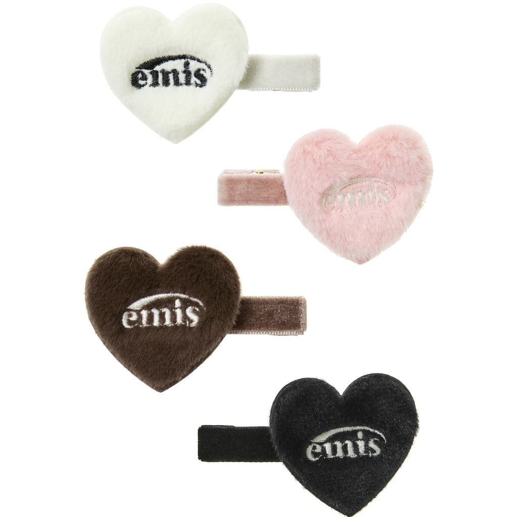 กิ๊บติดผมขนนุ่ม Emis Fur Heart Hairpin 4 สี ของแท้ 100% พร้อมส่ง