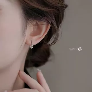GLAMOR✨ต่างหูเพชร Clean Lines ต่างหูผู้หญิง ต่างหูแฟชั่น ตุ้มหูเงินแท้ ต่างหูเงิน ตุ้มหูเงิน 925