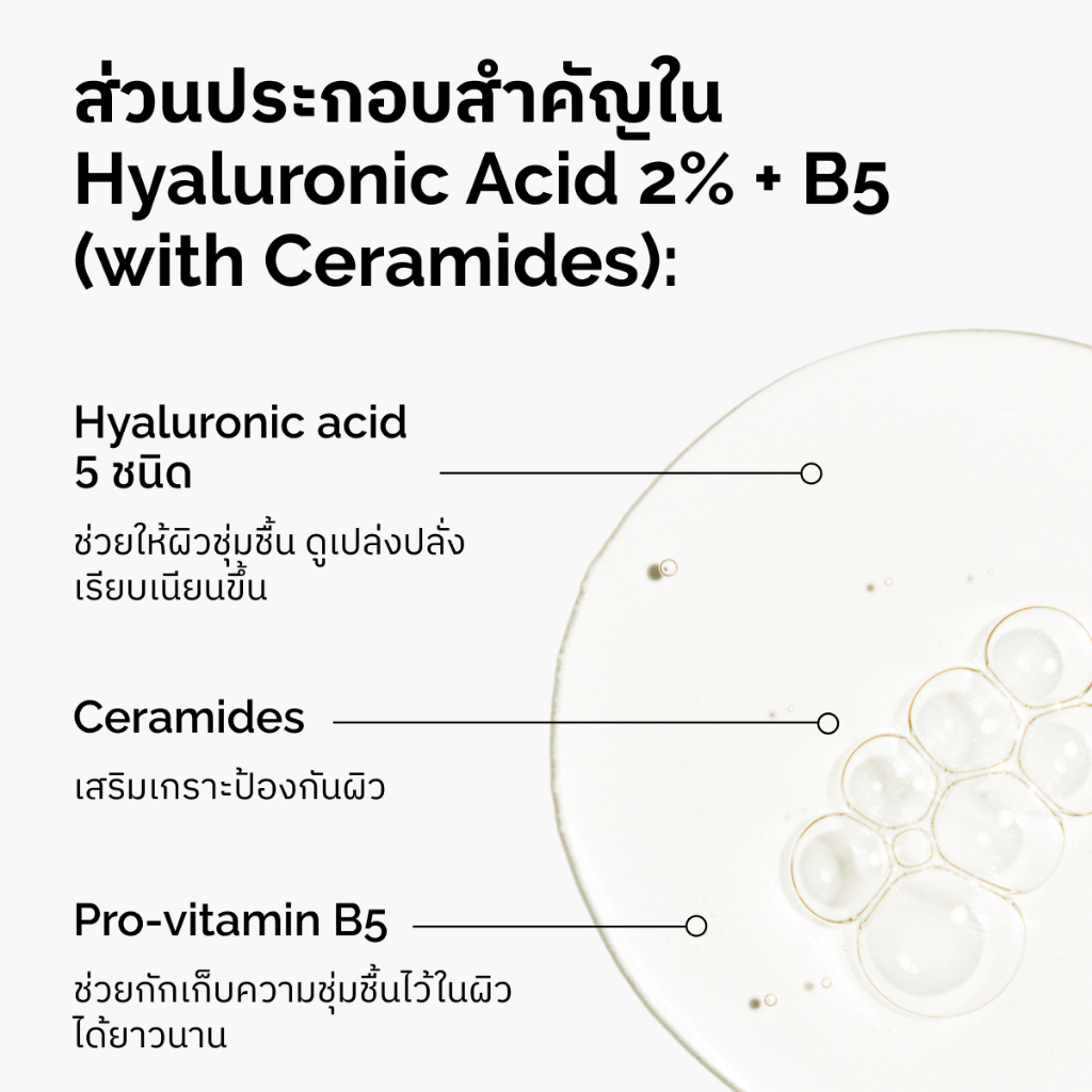The Ordinary Hyaluronic Acid 2% + B5 - 30/60mL | เซรั่มเพื่อผิวชุ่มชื้น อิ่มเอิบ เปล่งปลั่ง เรียบเนียน - 1