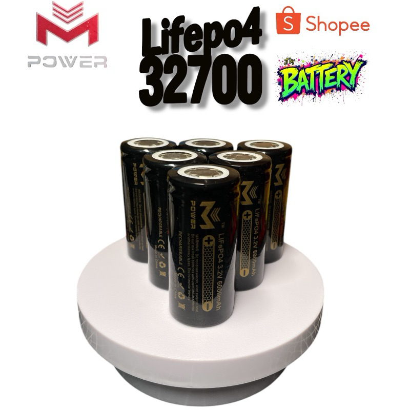 แบต LiFePo4 32700 3.2 6000 mAh แบรนด์ M POWRR