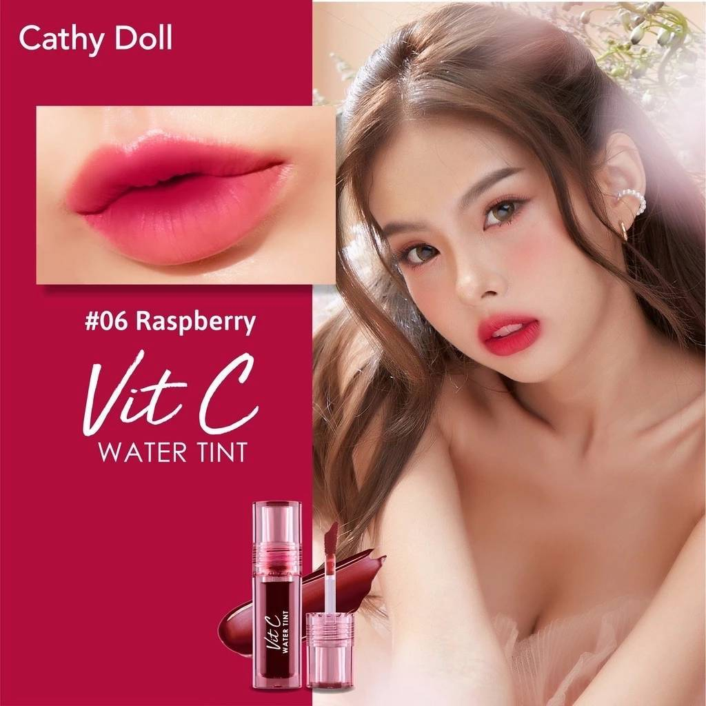 Cathy doll Vit C ลิปทินท์น้ำแร่ สีปากชัด ติดทนยาว สีชัดจูบไม่หลุด เกลี่ยง่าย เบาสบาย - รูปที่ 3