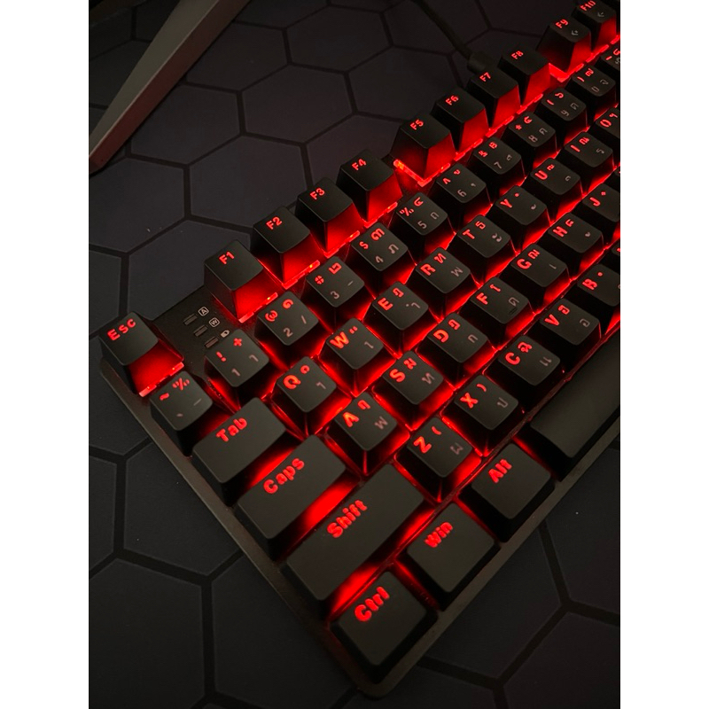 คีย์แคป(*ไม่ใช่คีย์บอร์ด)สีขาว สีดำ สีชมพู Keycaps OEM วัสดุ ABS 132ปุ่ม ไฟทะลุ สำหรับ Mechanical