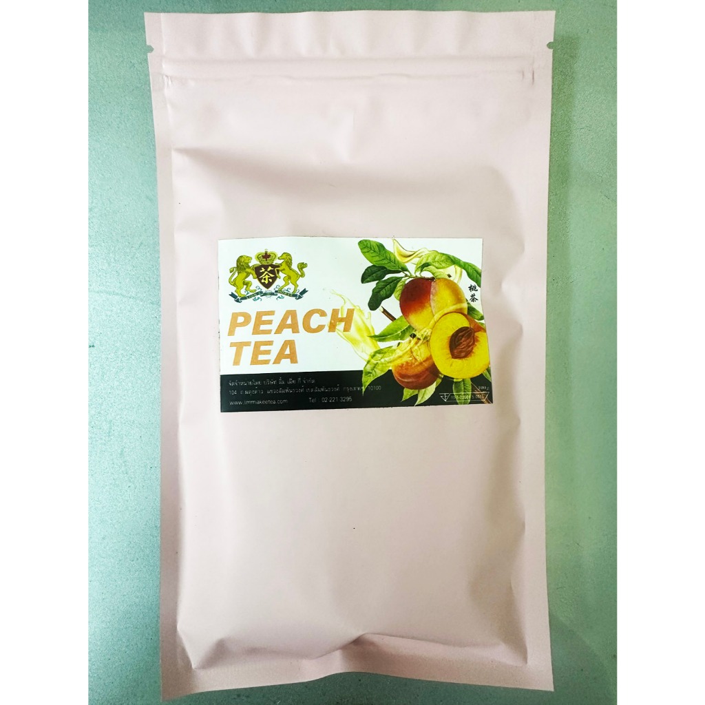 ชาพีช หอม เข้ม 100 กรัมชงได้ 20 แก้ว Peach Tea by Cha Sing Ma, 100G = 20 glass