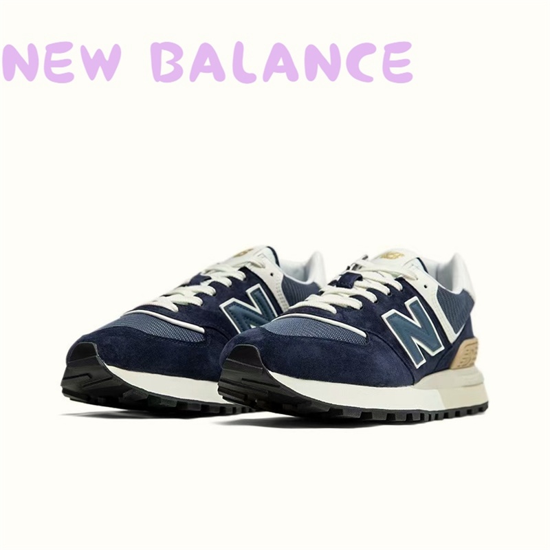 【100% แท้ นิวบาลานซ์】new balance u574 รองเท้าผ้าใบหนังนิ่มสบาย ๆ สำหรับคู่รัก purple U574LGBB