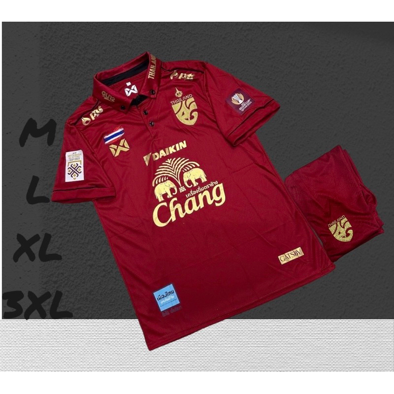 ชุดบอลชุดกีฬาเสื้อพร้อมกางเกงผ้านิ่มเย็นใส่สบายซักแห้งเร็วราคาถูก