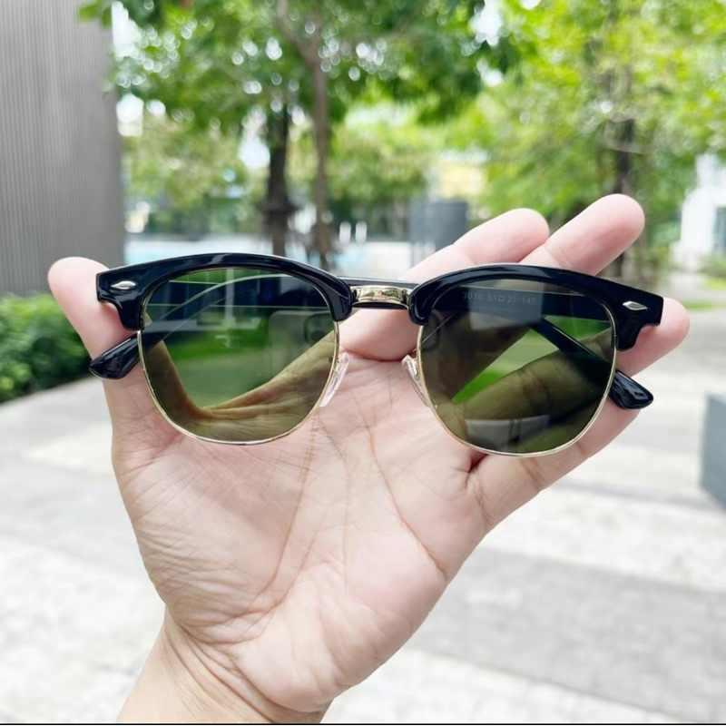 แว่นกันแดด ทรง Club Master /ใส่ได้ชาย-หญิง