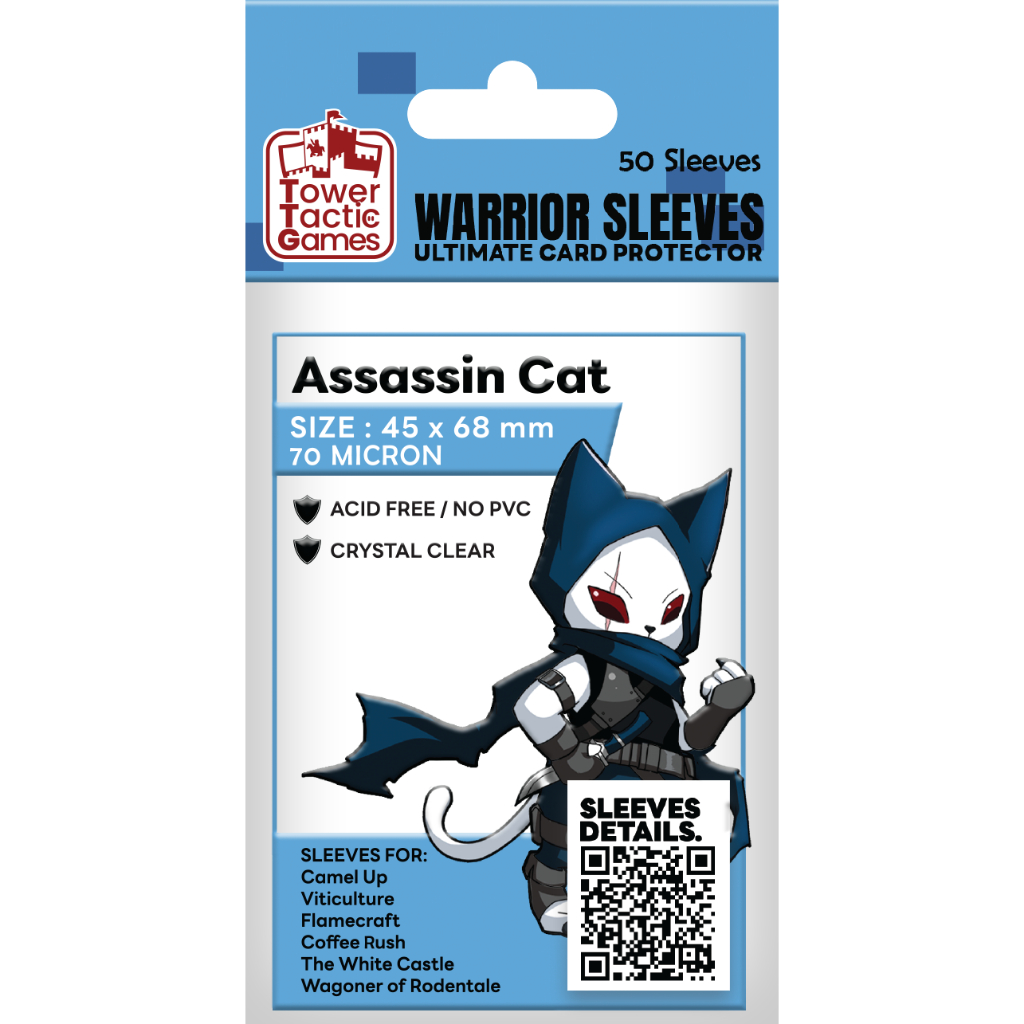 SLEEVES ซองใส่การ์ด ซองการ์ด WARRIOR SLEEVES FOR BOARDGAME&CARDGAME - TOWER TACTIC GAMES บอร์ดเกม/การ์ดเกม