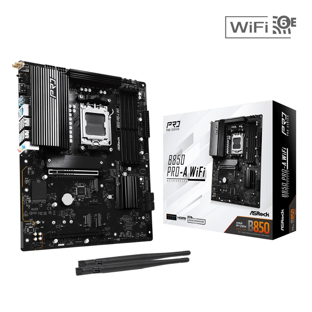 ASRock B850 Pro-A WiFi AMD AM5 ATX Motherboard (เมนบอร์ด)