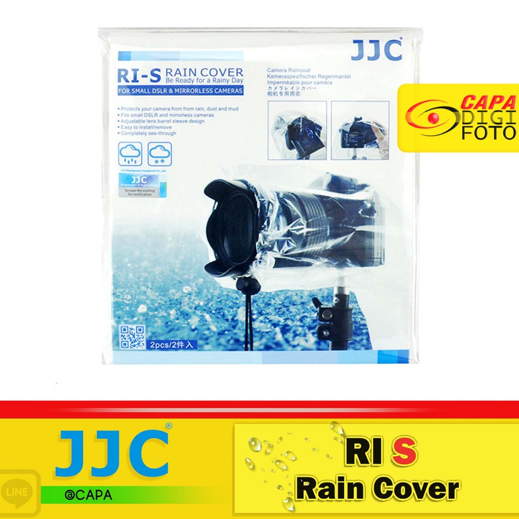 ซองกันน้ำกล้อง JJC CAMERA RAIN COVER For Mirrorless RI-S Pack 2 ถุงคลุมกล้องกันฝน Camera Rain Sleeve สงกรานต์