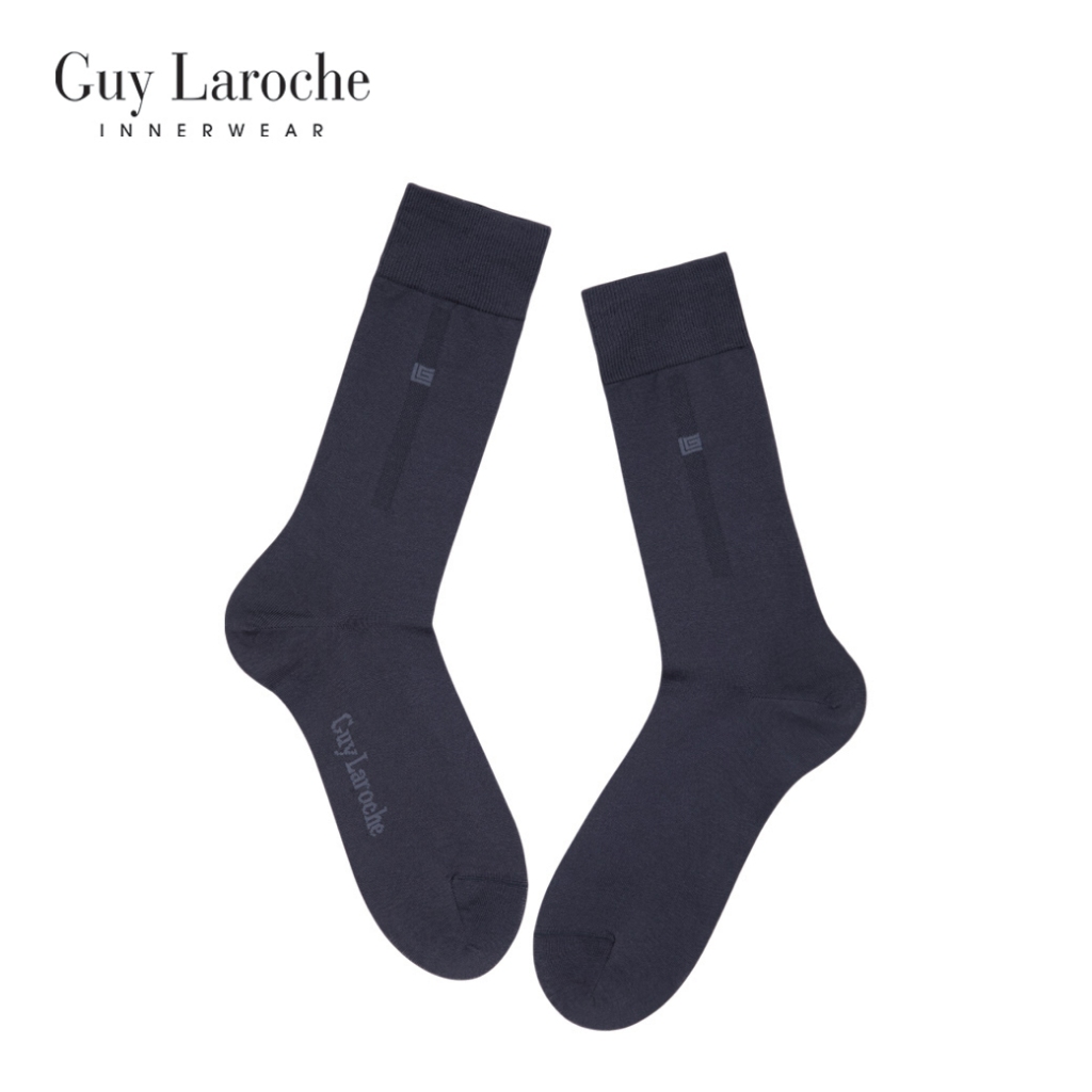 Guy Laroche ถุงเท้า BUSINESS ข้อยาวสีเทา นุ่ม ใส่สบาย ระบายอากาศได้ดี แพ็ค 2 คู่ (JSB1996R5GYP2)