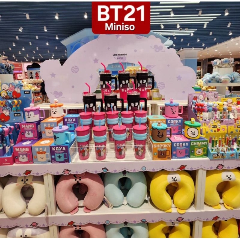 Miniso แก้วเก็บความเย็นBT21ควมจุ1,600ml สินค้าใหม่ ลิขสิทธิ์แท้