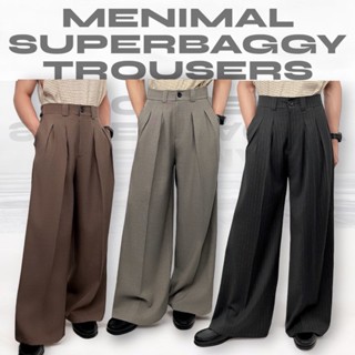 MENIMAL SUPER BAGGY TROUSERS กางเกงสแล็คกระบอกใหญ่ กางเกงขาย…