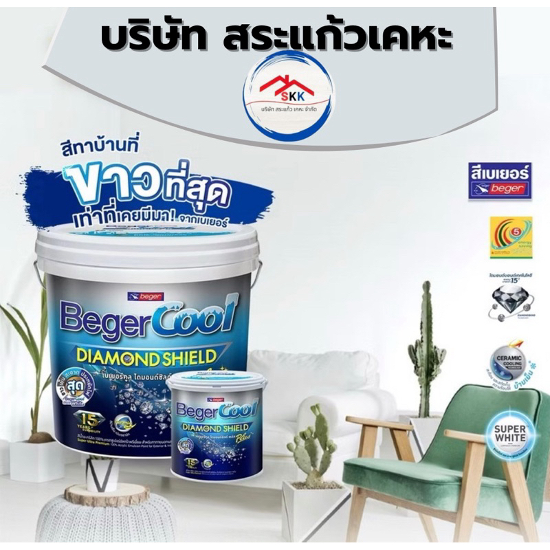 Beger สีขาว ขาวพิเศษ 8.5 ลิตรBegerCool Super White SW-8800 GW-8800 ขาวสไตล์คาเฟ่ ขาวที่สุดเท่าที่เคย