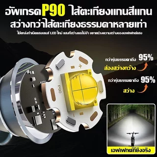 💥ชาร์จ1ครั้งใช้ได้60วัน💥ไฟหน้าจักรยาน led+ไฟท้าย อัพเกรด5000ลูเมน สว่างมาก ไฟติดจักรยาน แสง4โหมด กันน้ำIPX65 ติดตั้งง่าย