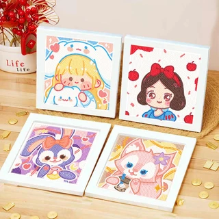 (พร้อมส่ง)ครอสติสคริสตัล diamond painting ภาพวาดเพชร ลายซานริโอ้น่ารัก คุโรมิ 18.5*18.5 cm DIY ของเล่นเด็ก การทำสมาธิ
