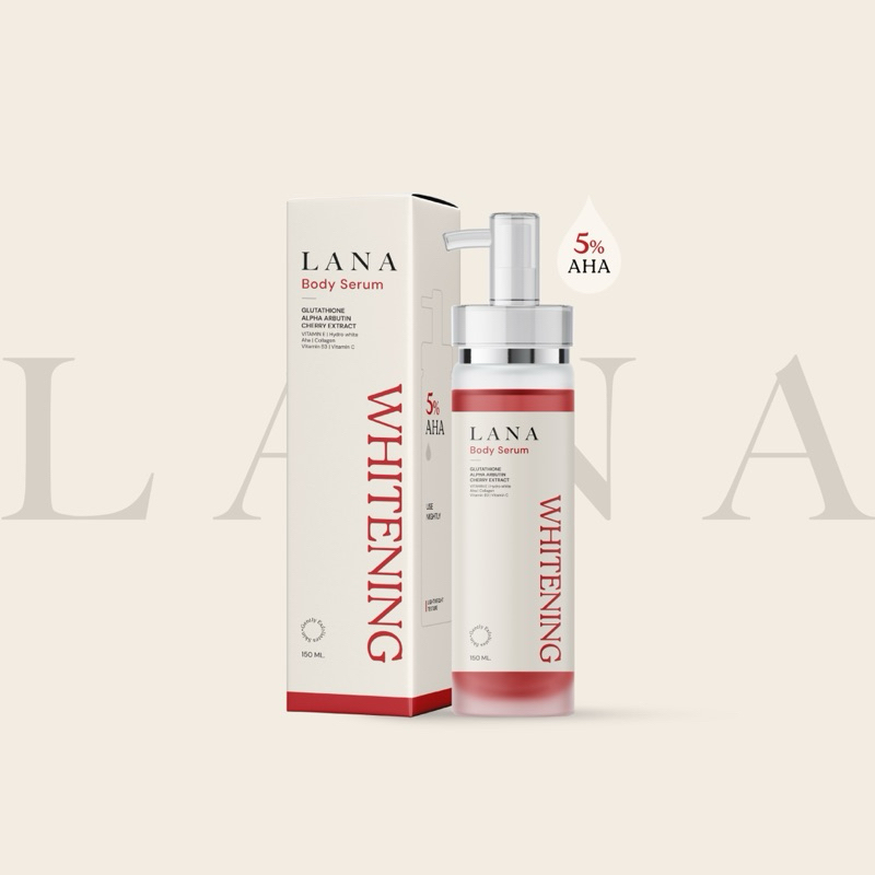 [official] LANA WHITENING AHA5% SERUM 150 Ml แก้ผิวติดเหลือง รอยดำ