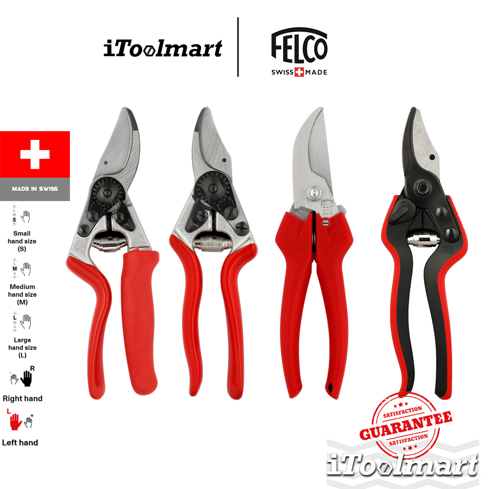 FELCO กรรไกรตัดแต่งกิ่งไม้ MADE IN SWISS มีหลายขนาดให้เลือก