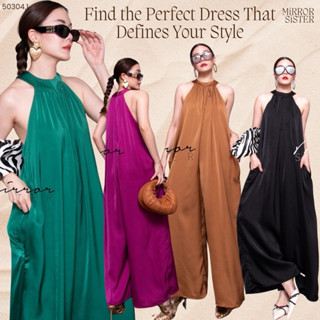 mirrorsister 50304.1 ชุดจั๊มพ์สูทแขนกุดเว้าสวย ช่วงตัวทรงปล่…