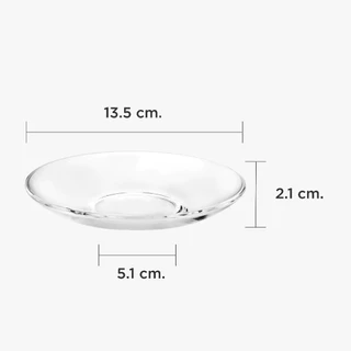 JJGLASS - (Ocean) P00271 Tea Saucer 5 3/8 - จานแก้ว 5.25นิ้ว สำหรับใช้รองแก้วกาแฟเพื่อป้องกันเครื่องดื่มร้อนานรอง