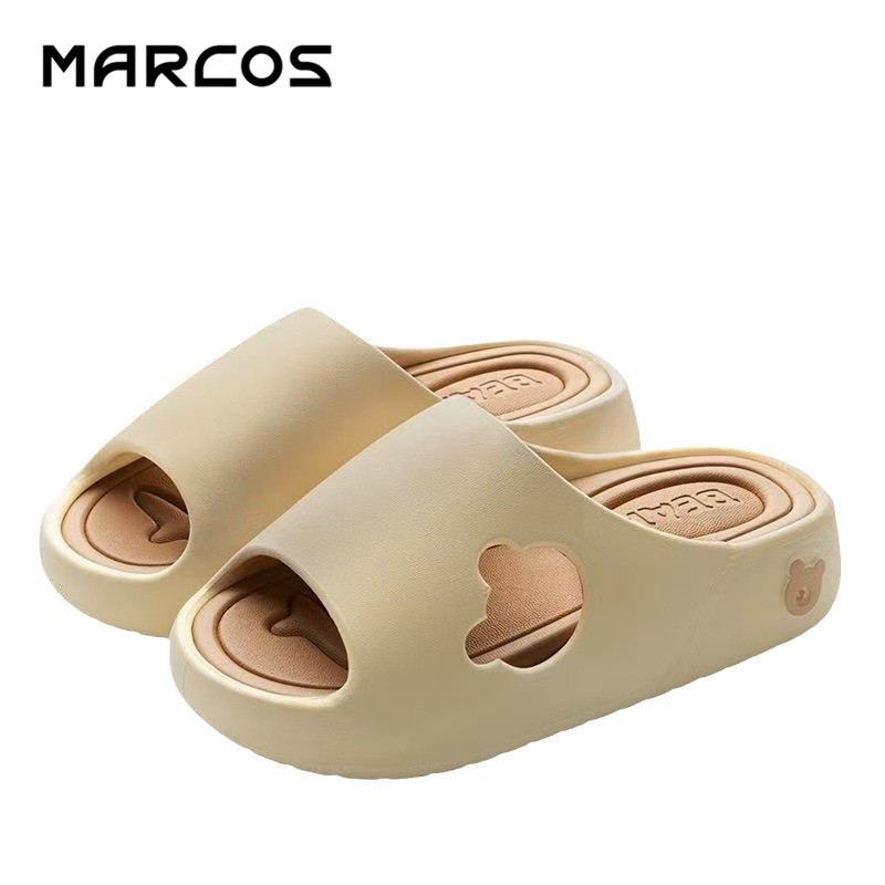 MARCOS พร้อมส่งจากไทย [MAR1018] รองเท้าแตะพื้นน่มสุดฟิ นพื้นสูงเจาะรูหัวใจกันน้ำ กันลื่นใส่ง่าย  ไม่เจ็บเท้า