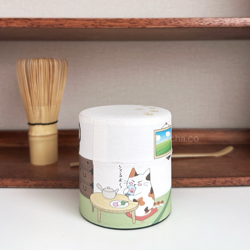กระปุกใส่ผงมัทฉะ Mitarashi-Chan Cat มี 2 สี | Made in Japan พร้อมส่ง
