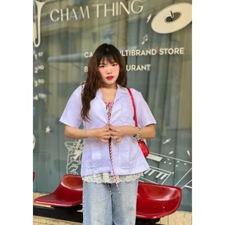 เสื้อกาวน์สั้นแขนสั้น ผ้าวาเลนติโน่และผ้าทวิล ตรามะนาว