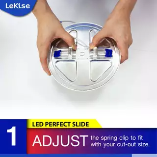 LeKise โคมไฟดาวน์ไลท์แอลอีดีฝังฝ้า ปรับขาได้ รุ่น EasySlide