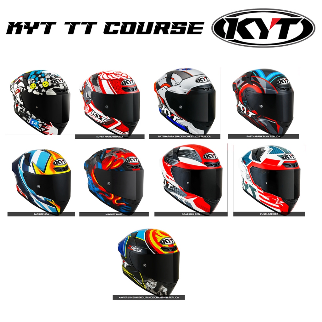 หมวกกันน็อคเต็มใบ KYT TT COURSE รุ่นยอดนิยม