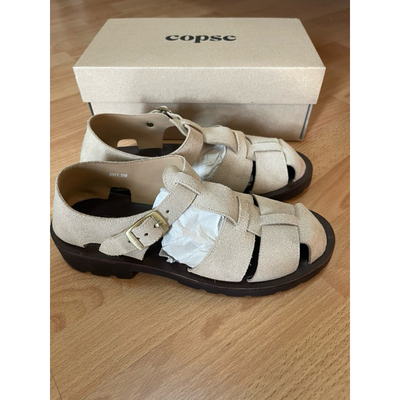 copse studio รองเท้ารัดส้น(sandals) สีเบจ