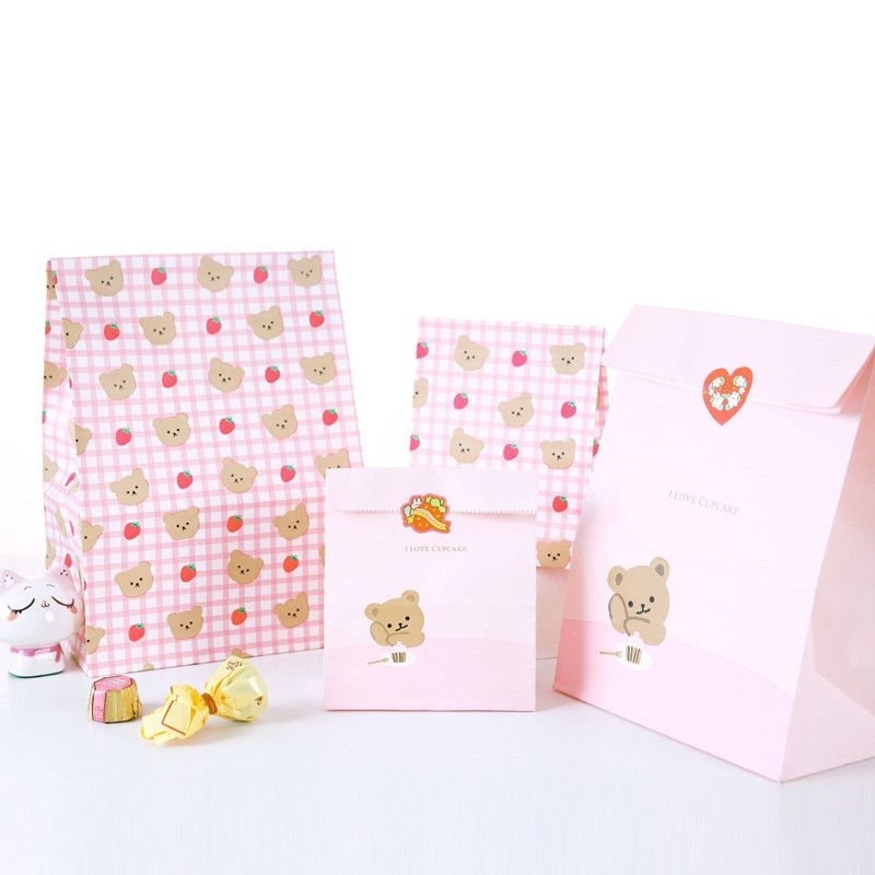 [ พร้อมส่ง🇹🇭 ] ถุงกระดาษของขวัญ ปัจฉิม ลายน่ารักๆ เลือกลายได้🌟 - รูปที่ 3