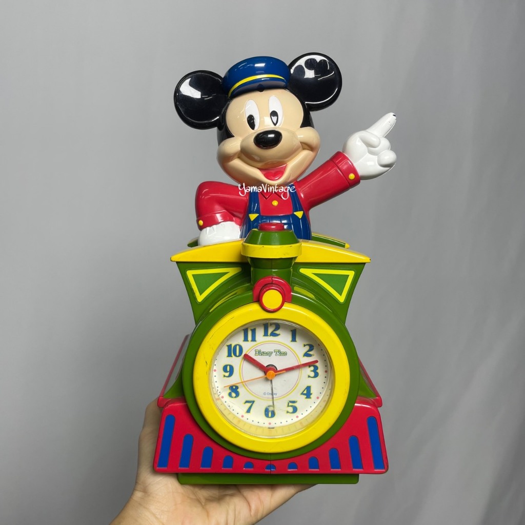 Disney Time นาฬิกาปลุกดิสนีย์ มิกกี้เมาส์ นาฬิกาตั้งโต๊ะ Alarm clock Mickey Mouse มือสองลิขสิทธิ์แท้