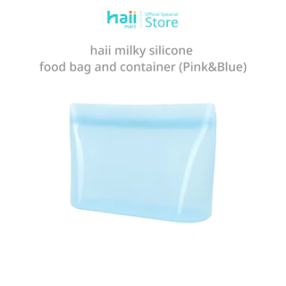 [ลด 200.-] Haii Mart - haii Transparent Silicone Food Bag Pink Size S และ Light Blue Size L