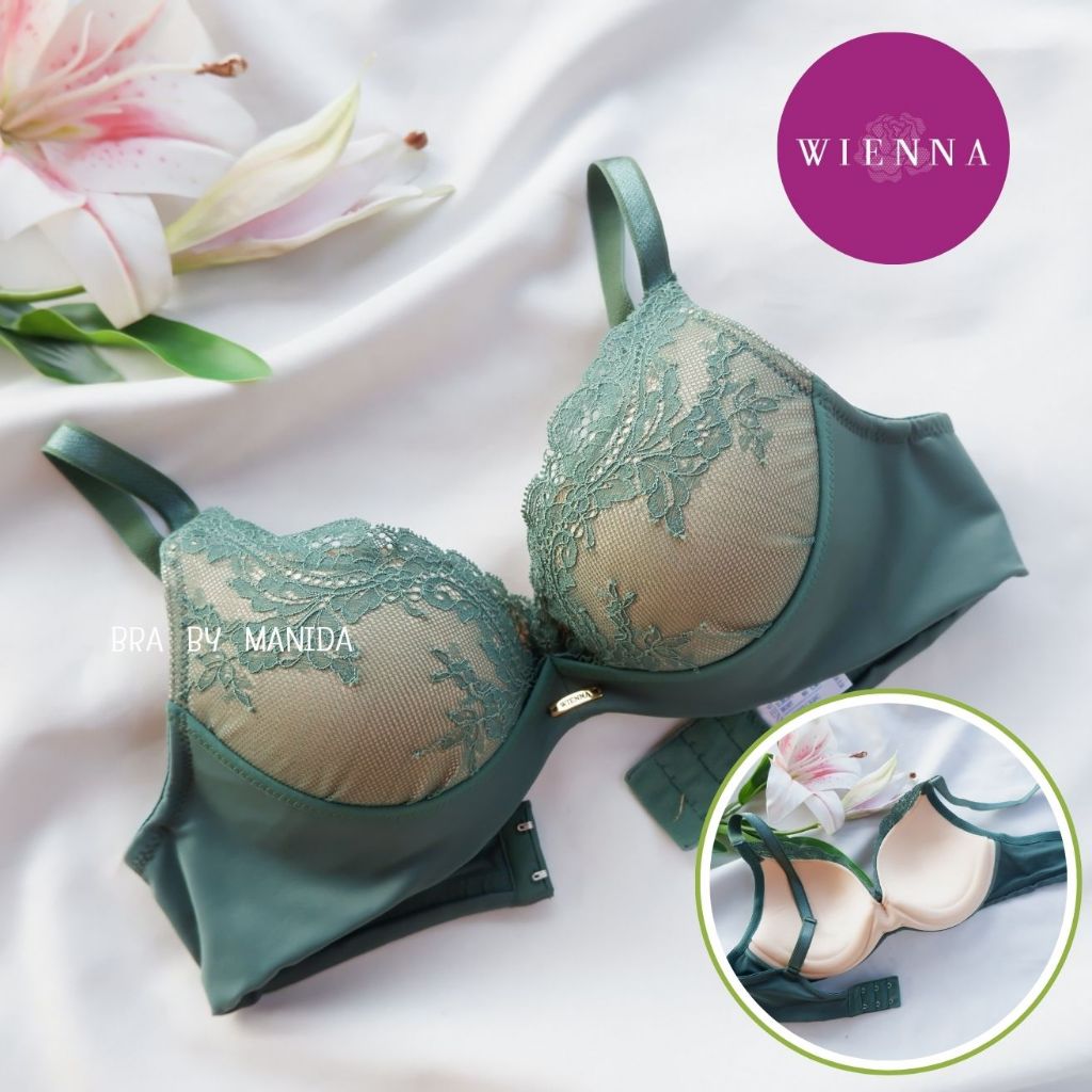 WIENNA BRA ชุดชั้นในเวียนนา เสื้อชั้นในมีโครง  ฟองหนาปานกลาง เต้าคลุมด้วยผ้าลูกไม้