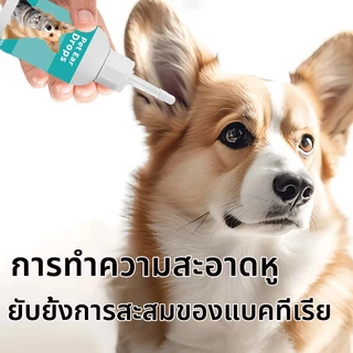 กำจัดไรหูภายใน 3 วินาที 60ml ยาหยอดหูแมว น้ำยาล้างหูแมว ป้องกันไรหูแมว น้ำยาเช็ดหูสุนัข โลชั่นเช็ดหู หูไม่เหม็นไม่คัน