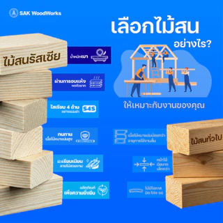 ไม้สนนอก ไม้โครงสน DIY หนา 2ซม. หน้ากว้าง 4.6ซม. ยาว 30-100ซม. ไม้แผ่น ไม้จริง ทำชั้นวางของ 1 ชิ้น SAK WoodWorks