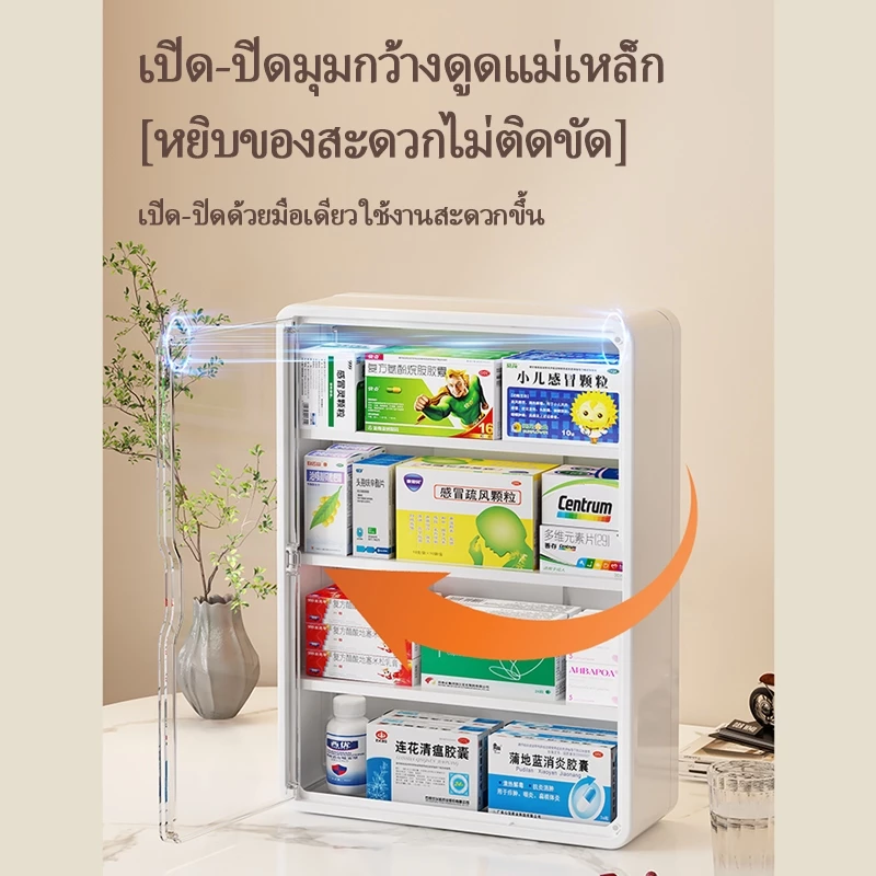 ตู้ยาสามัญประจำบ้าน ติดผนัง กล่องเก็บของ ชั้นวางของ กล่องเก็บของ สินค้าของแท้คุณภาพดีจัดระเบียบเก็บยาให้เป็นที่ thumbnail 7