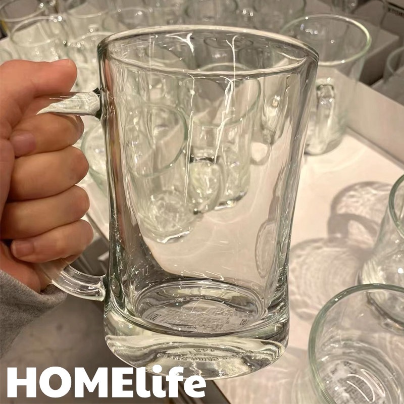 【พร้อมส่ง】beer glass แก้วเบียร์ คุณภาพดีหนา ขนาดใหญ่650ML