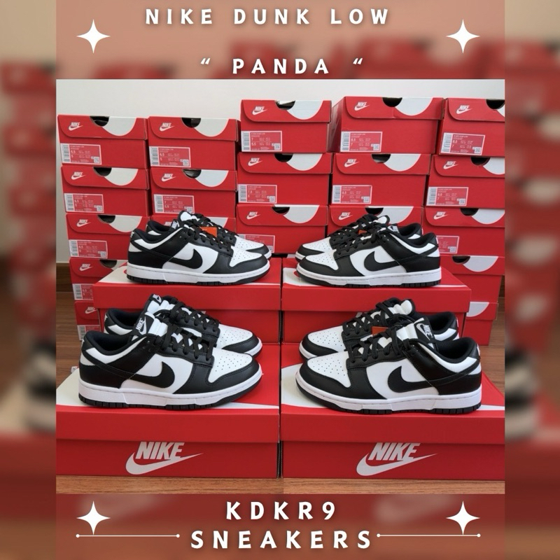 [ พร้อมส่ง ] Nike Dunk Low Panda สีฮิต แต่งตัวง่าย เข้ากับทุกลุค ของแท้100%