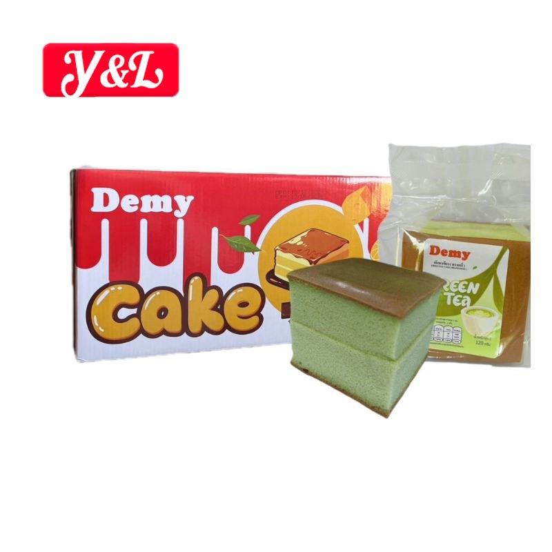 เค้กไข่ไต้หวันรสชาเขียว เนื้อเค้กนุ่ม เด้ง หอมกลิ่นชาเขียวสุดๆ 1ลังมี32ห่อ ขนาด120กรัม