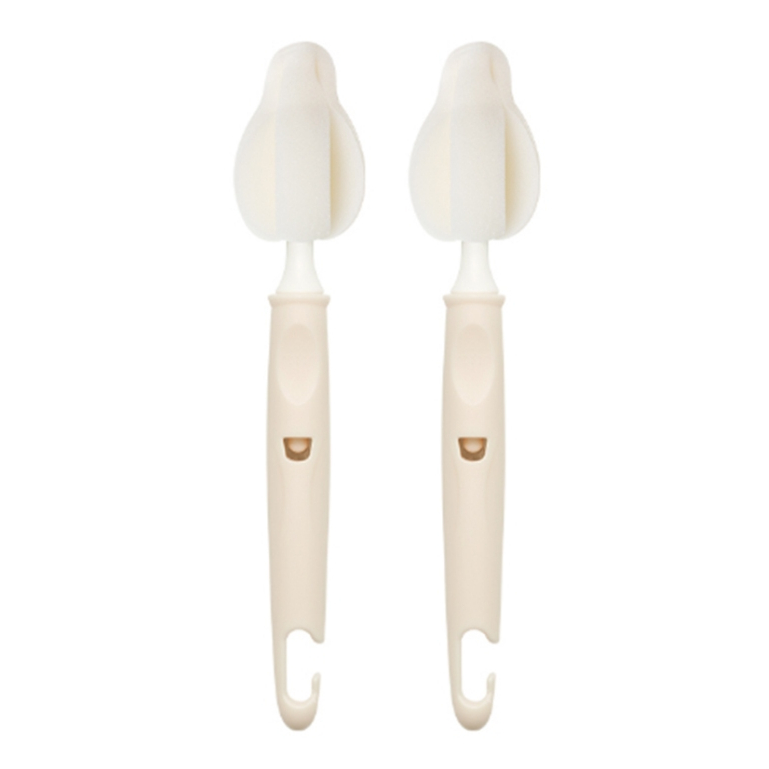 11.Lieto แปรงล้างจุกนมขนาดมาตรฐาน 2 ชิ้น 1 เซ็ต / 2 ชิ้น สีครีม