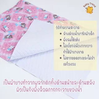 Rainny ผ้ายางรองกันฉี่ “รุ่นผ้ายางญี่ปุ่น” เป็นพลาสติกทั้ง 2 ด้าน สำหรับเด็ก 0-18 เดือน (1 ผืน) | Babytrend