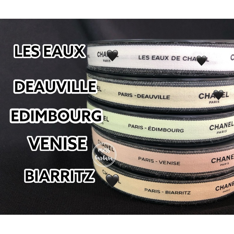 ริบบิ้น CC ของแท้ 5 แบบ LES EAUX -Venise-Biarritz-Deauvile-EDIMBORG