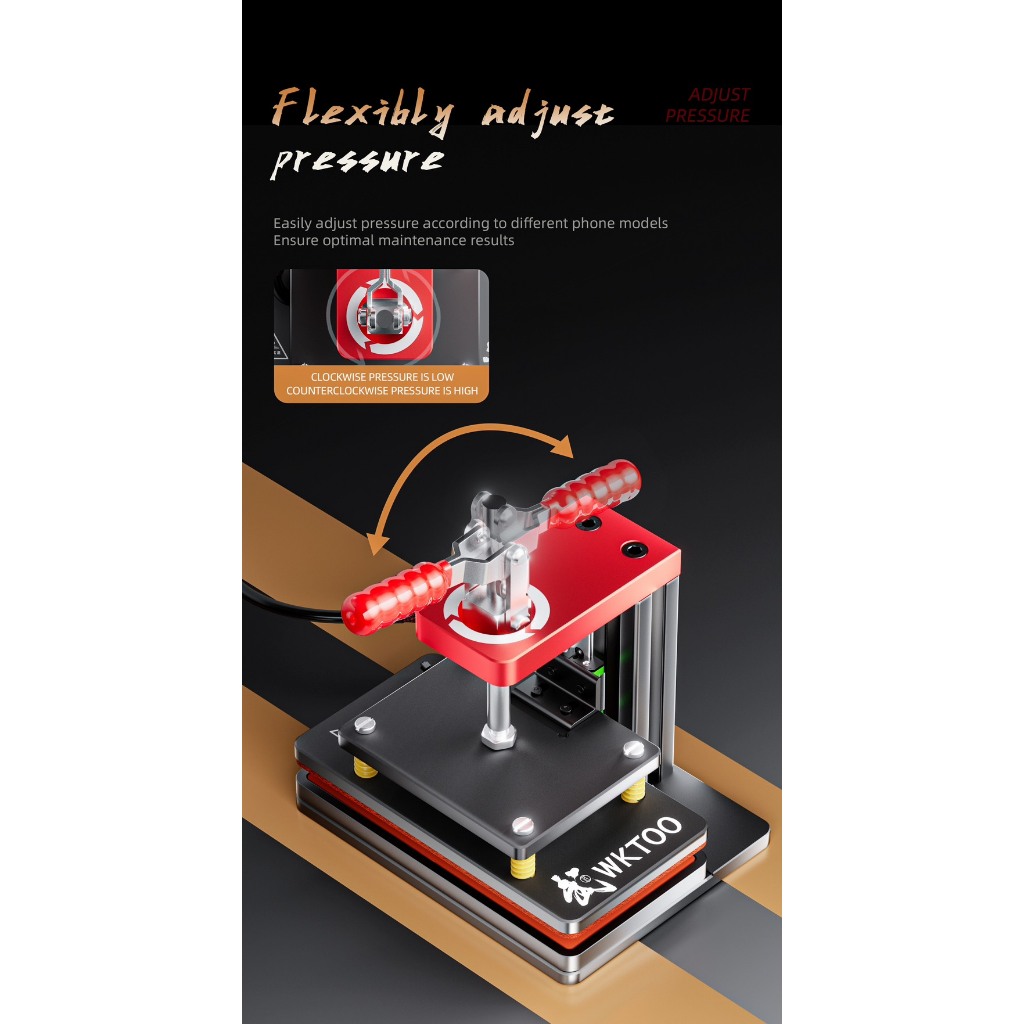 WKTOOL เครื่องหนีบจอ LCD + แท่นความร้อน - รูปที่ 2