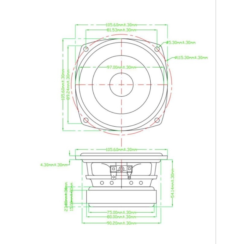 4นิ้ว full range เต็มความถี่ 8โอม25wเสียงชัดอัดได้เยอะ