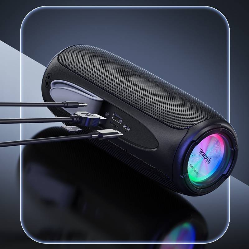d-power ลำโพงบลูทูธพกพา รุ่น M69 ไฟ RGB light แบตเตอรี่ในตัว1200mAh USB/TF- Card/AUX In3.5mm/BT